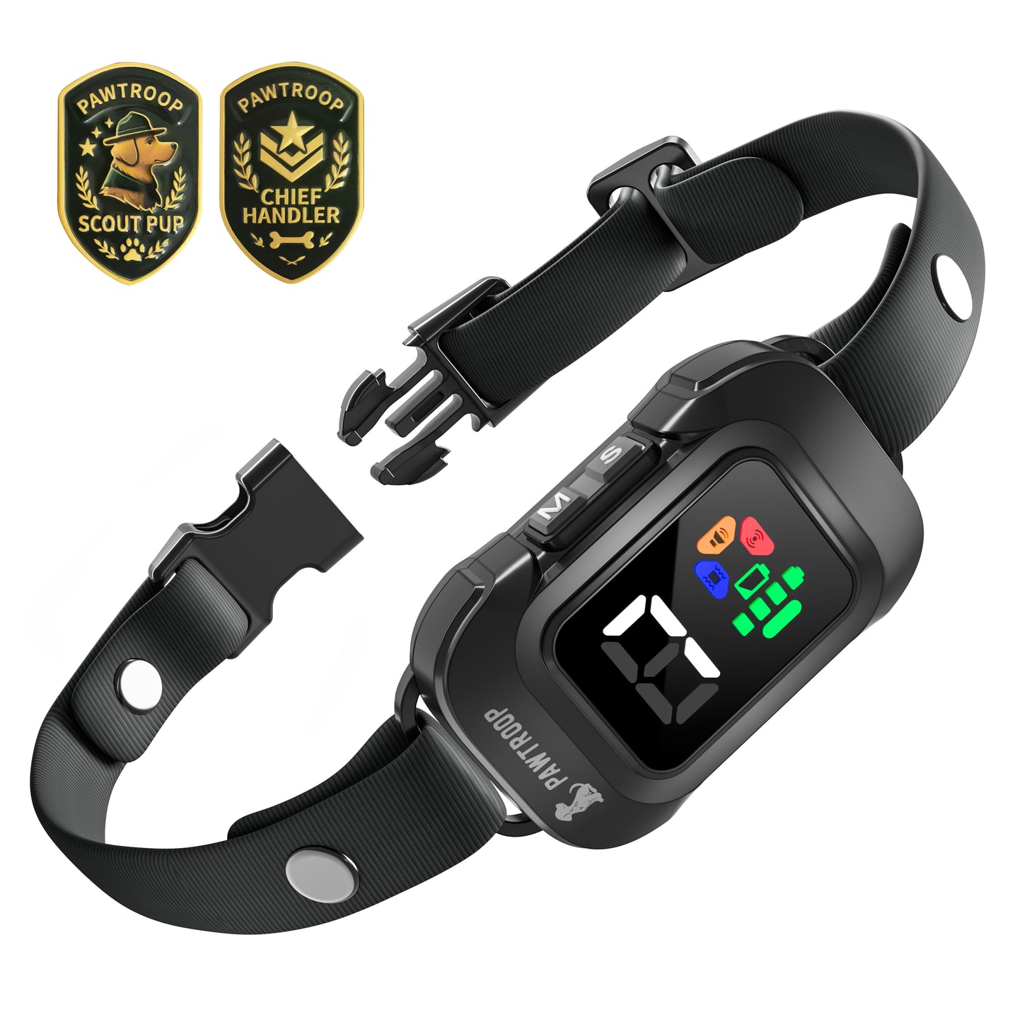 PawTroop Waterproof Ultrasonic Bark Collar – For Medium & Large Dogs