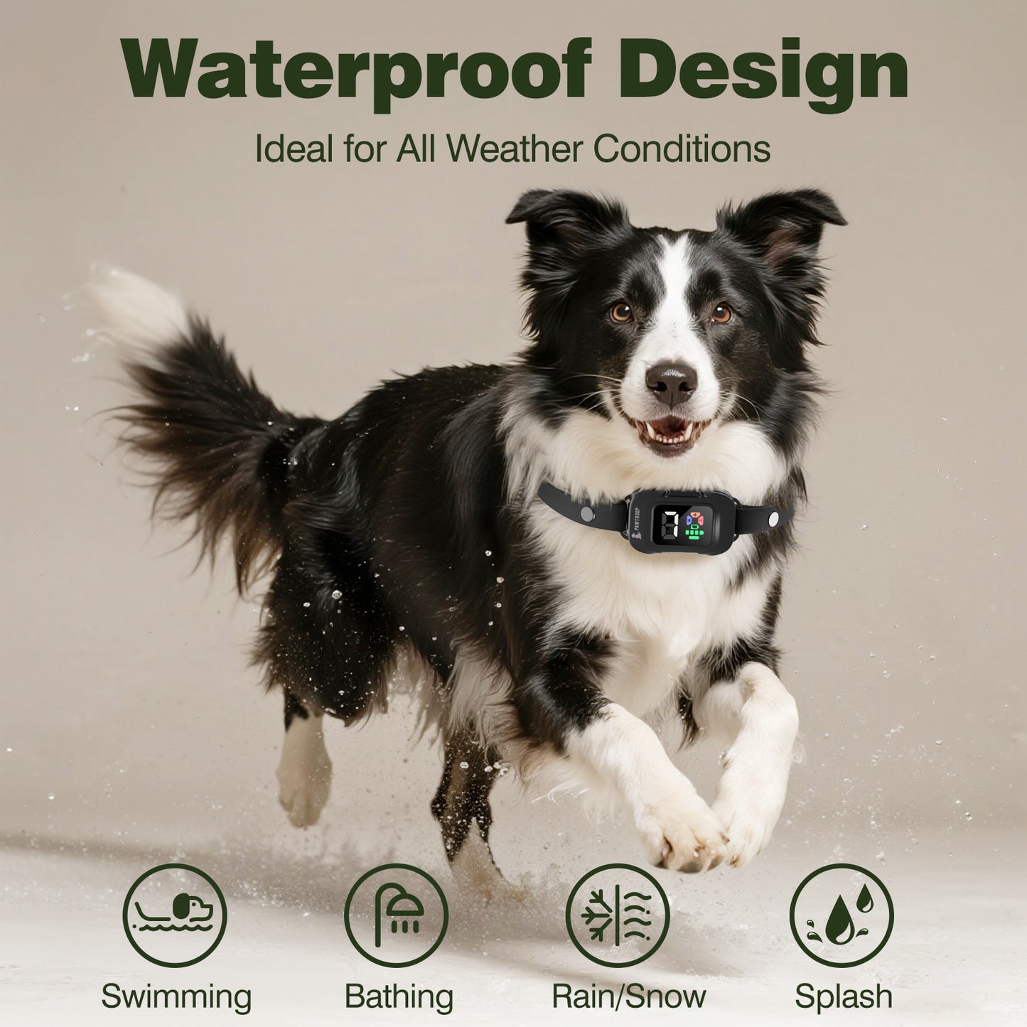 PawTroop Waterproof Ultrasonic Bark Collar – For Medium & Large Dogs